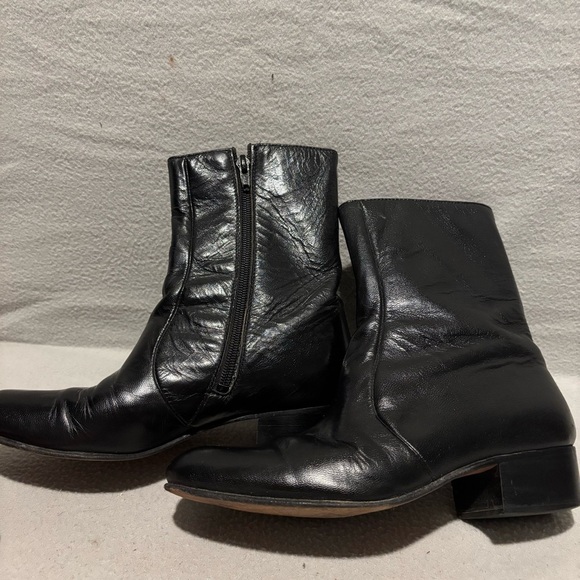 Black Leather Chelsea Ankle Boots Womens size 5 made in Mexico - Picture 10 of 10